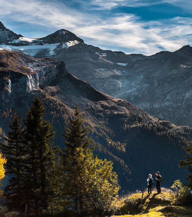 hikers in the mountains