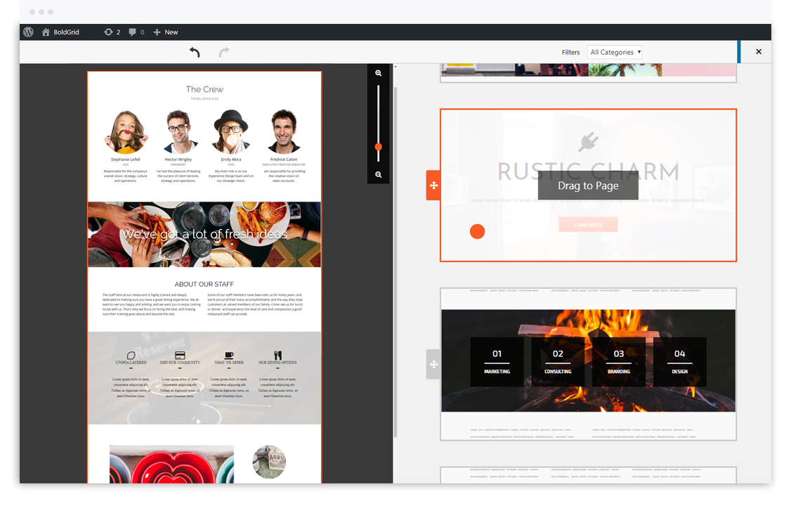 Add and manage blocks
