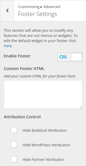 Disabled Header Widget In WordPress Customizer