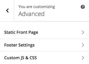 Header Panel Inactive in Advanced Section