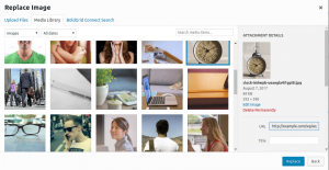 replace image from media library