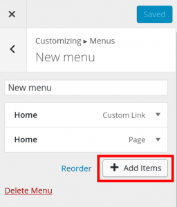 add menu items