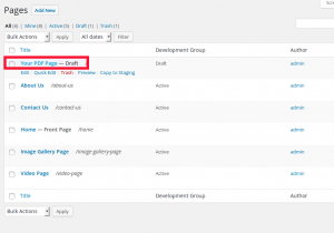 Select your page or post