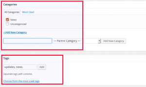 Categories and Tags