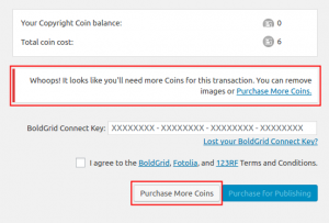 Purchase more coins link