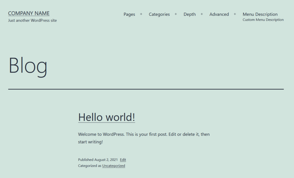 Blog Page in WordPress