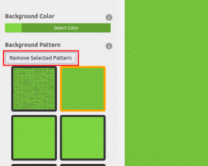 Click to Remove Selected Pattern