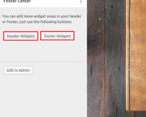 Choose Header Widgets or Footer Widgets