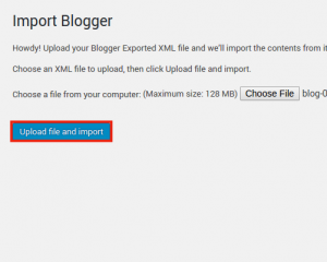 Upload File and Import