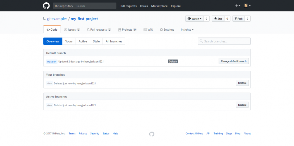 How to Create a Branch of a Repository on GitHub