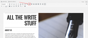 Insert edit link icon from visual editor in WordPress