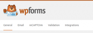 WPForms Settings Tabs