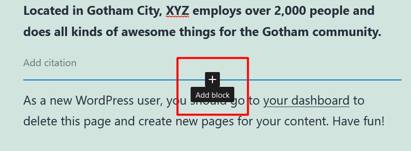 Add new WordPress block