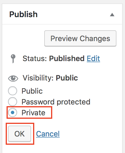 choose private option