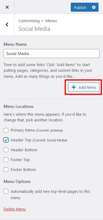 add links to WordPress menu