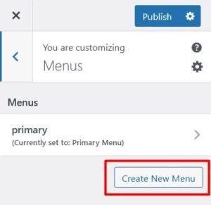 Create a new menu in WordPress