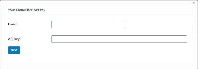 Showing how to enter your email and API Key for CloudFlare in W3 Total Cache