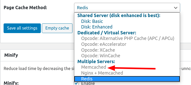 Memcached is not installed on this server