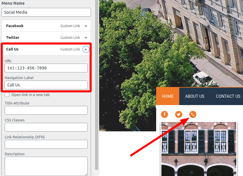The call us phone icon