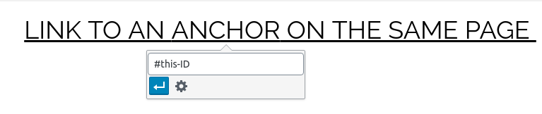 Creating a link to an anchor on the same page