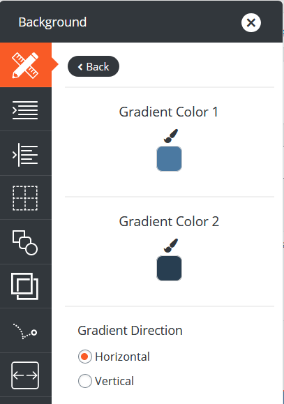 Post and Page Builder Gradient Background Settings