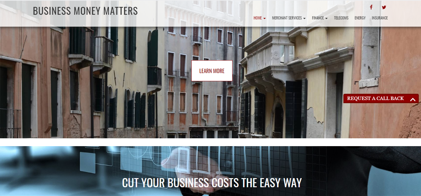 Business Money Matters homepage screenshot
