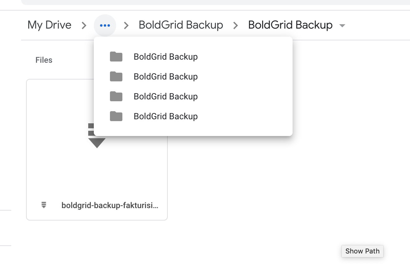 multiple backup files