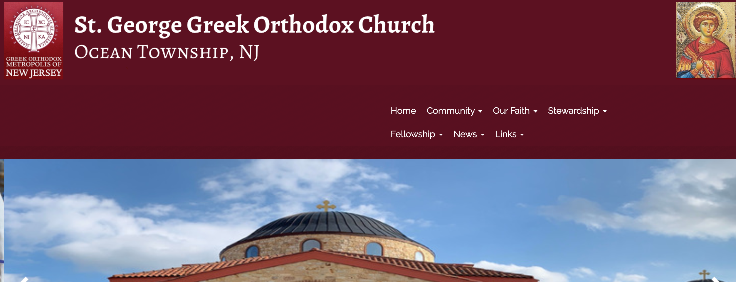 Menu only on half of section