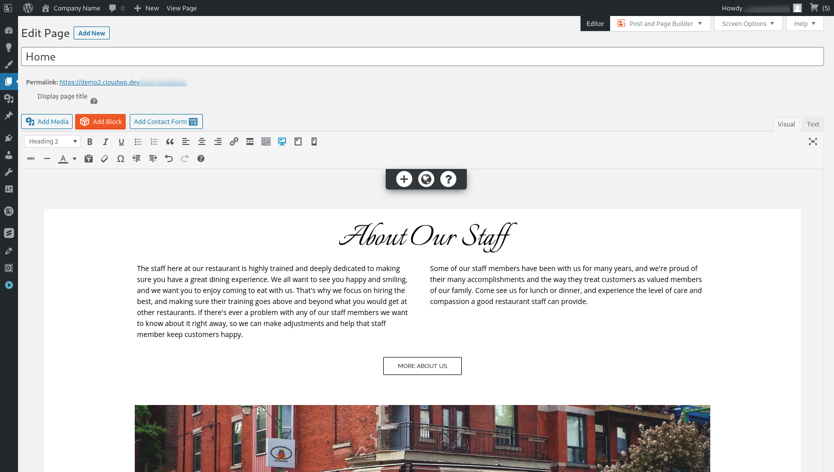 Expanded editor screen
