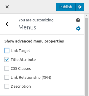 Title Attribute checkbox