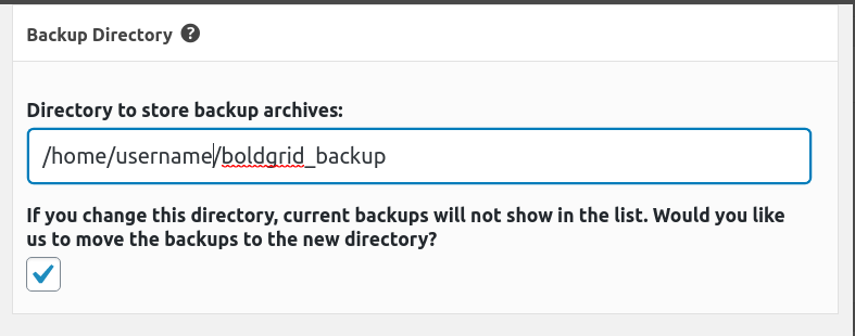 Backup Directory