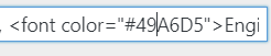 font color hex