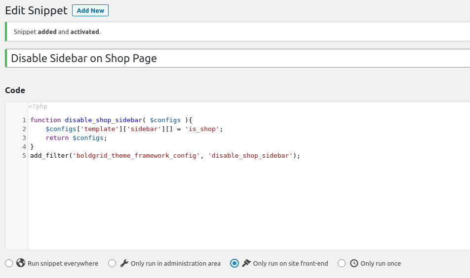 complete snippet screenshot