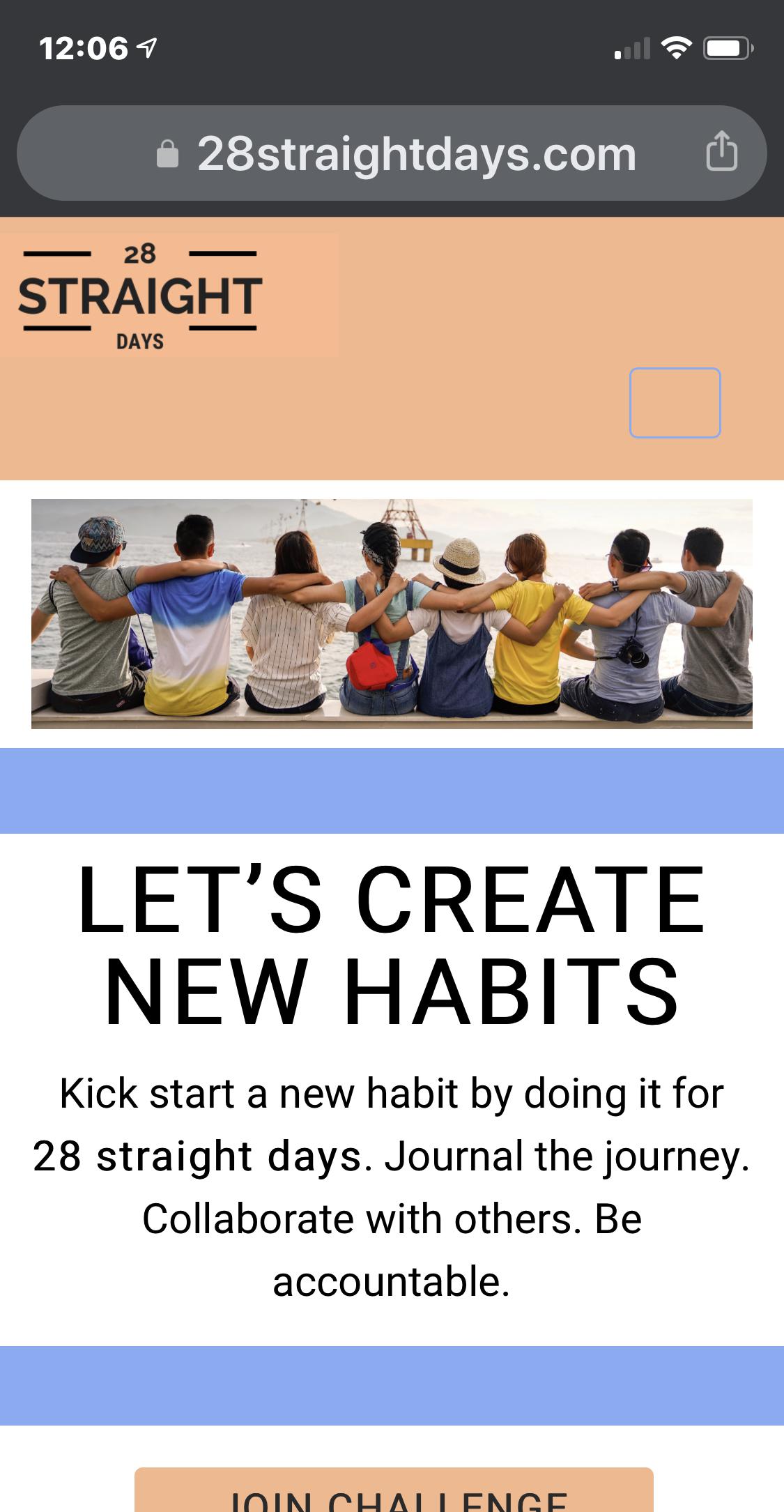 mobile website screenshot