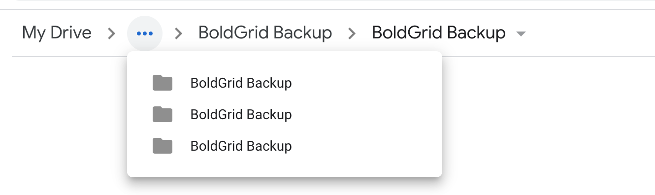 multiple BoldGrid Backup folders