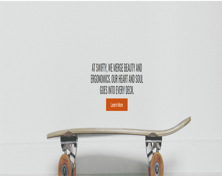 website screenshot with warped image