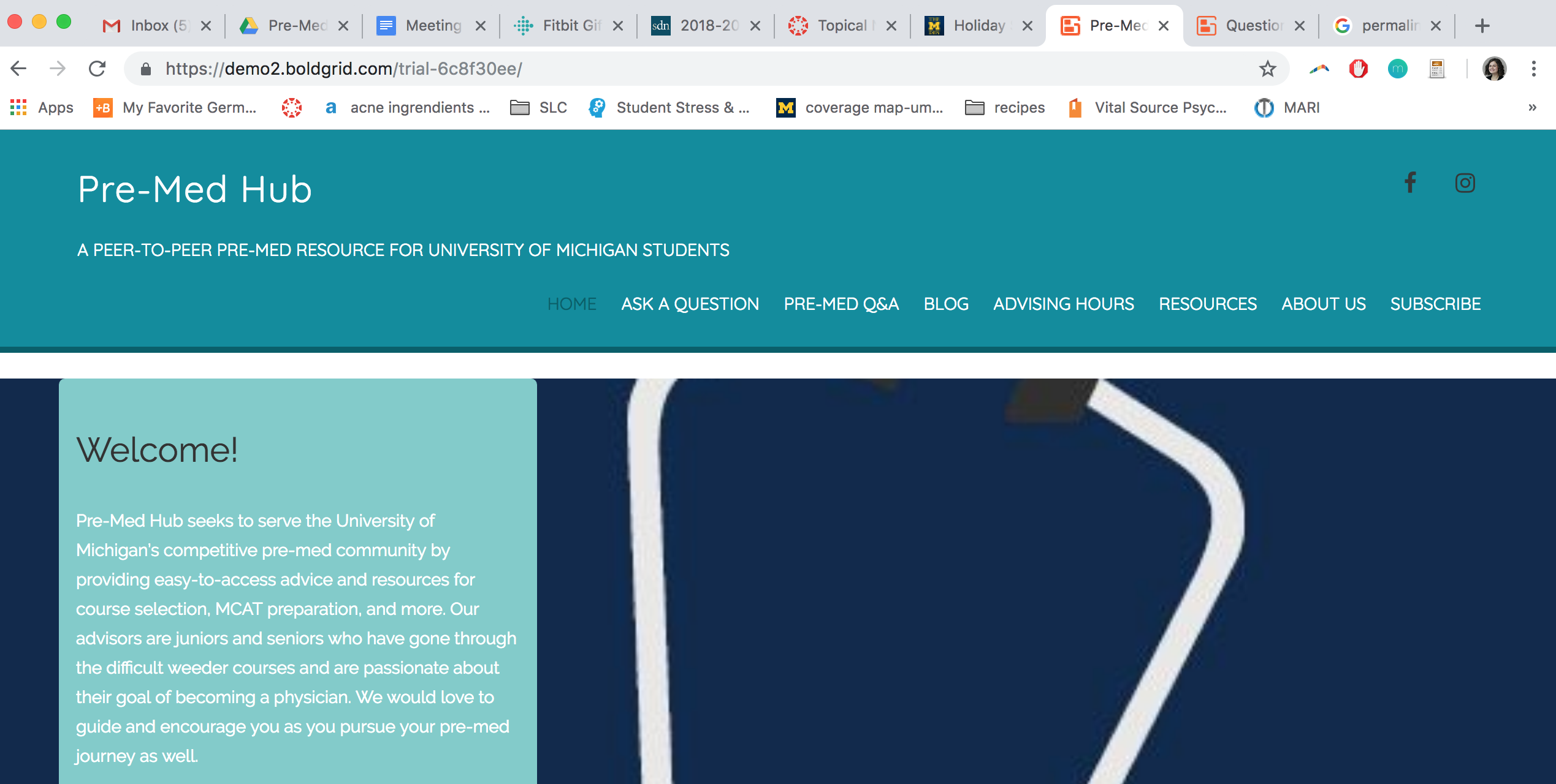 homepage shows demo2 url