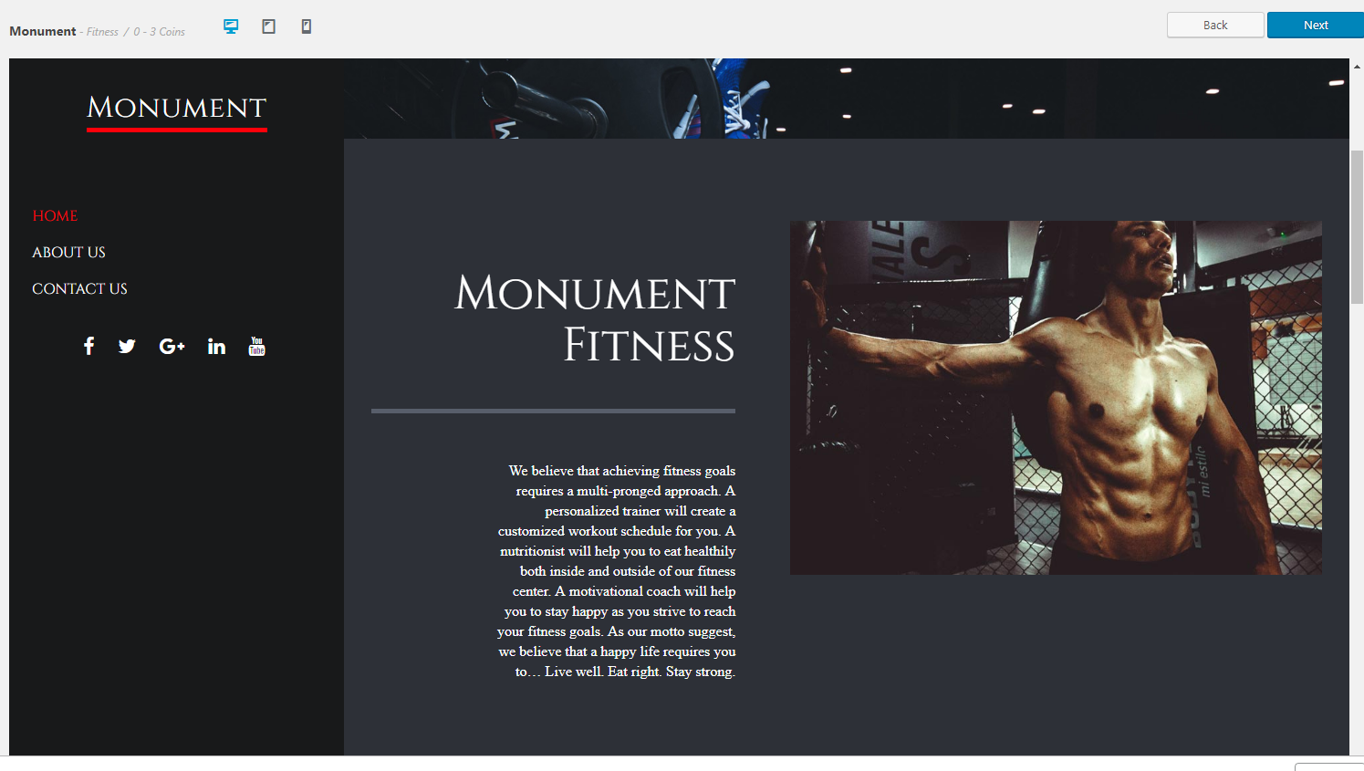 Monument theme screenshot