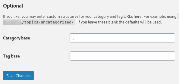 category base with a period
