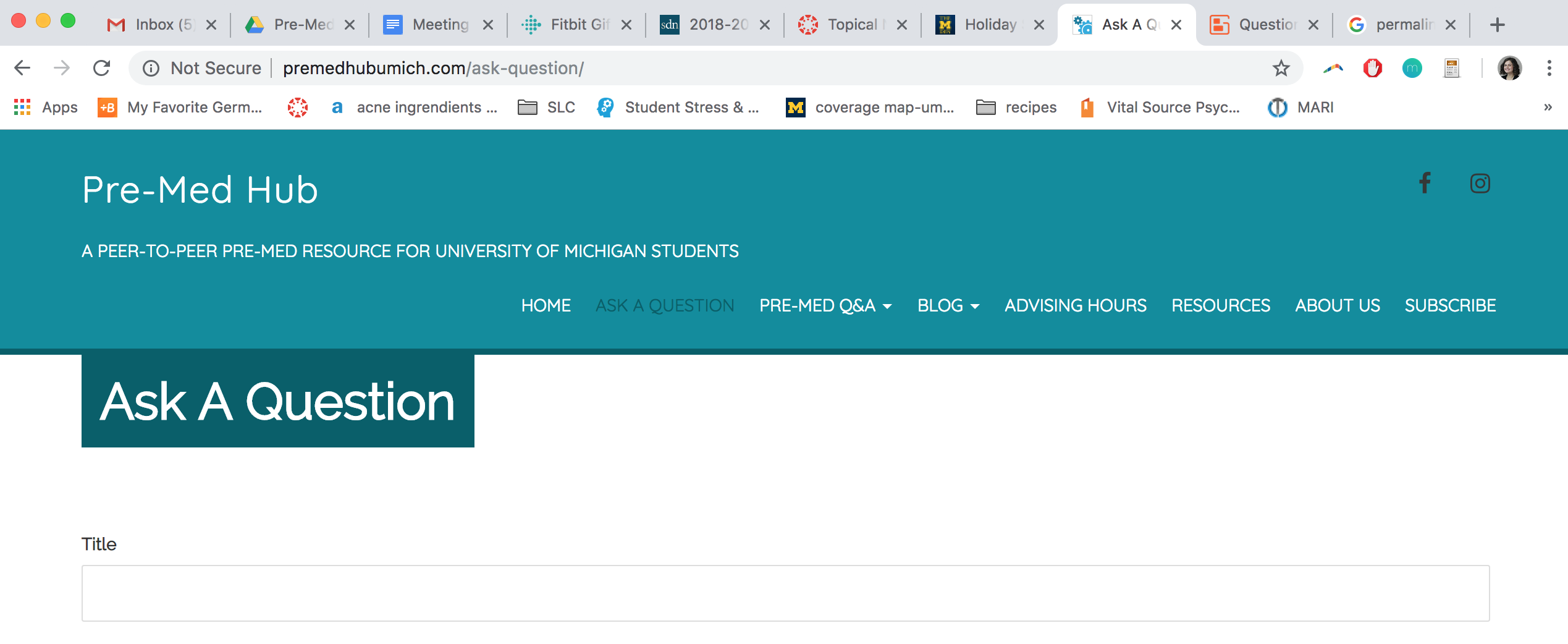 ask a question page screenshot