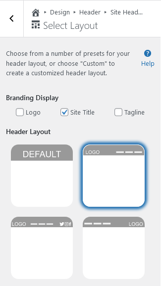 WordPress Header Layout Options