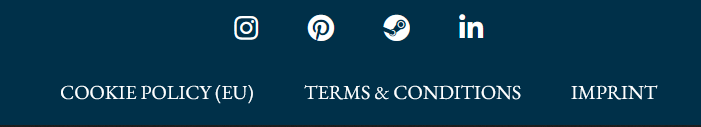 WordPress website footer social icons