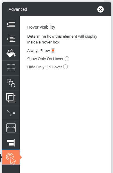 Hover Box Element Visibility
