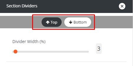 Shape divider location selection