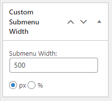 Custom Submenu Width metabox