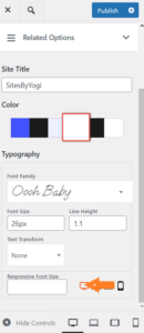 responsive site title boldgrid crio