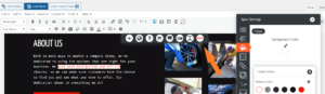 section off text in Post and Page Builder