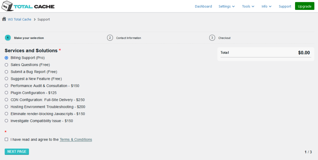 W3TC Premium Services