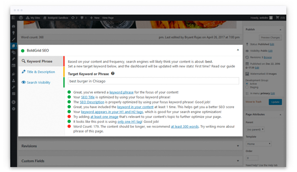 BoldGrid Easy SEO