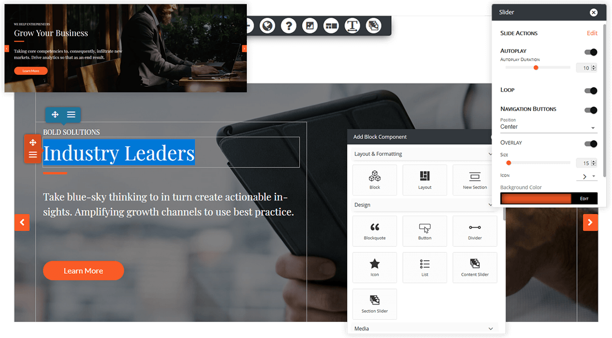 WordPress Slider Controls